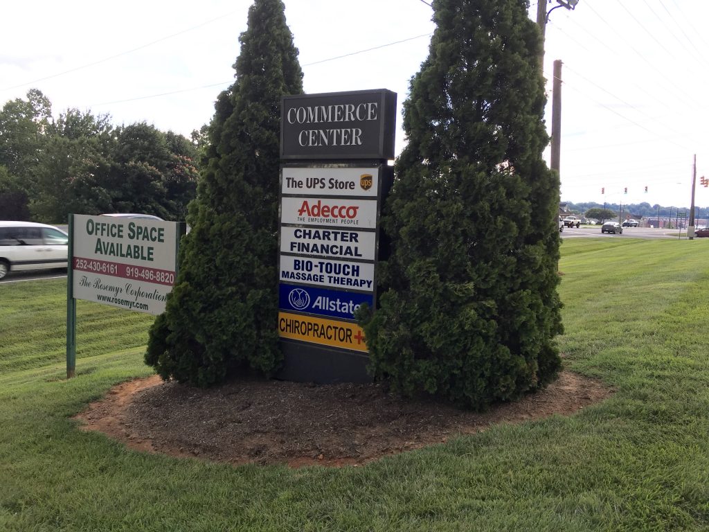 Commerce Corner sign in Hickory